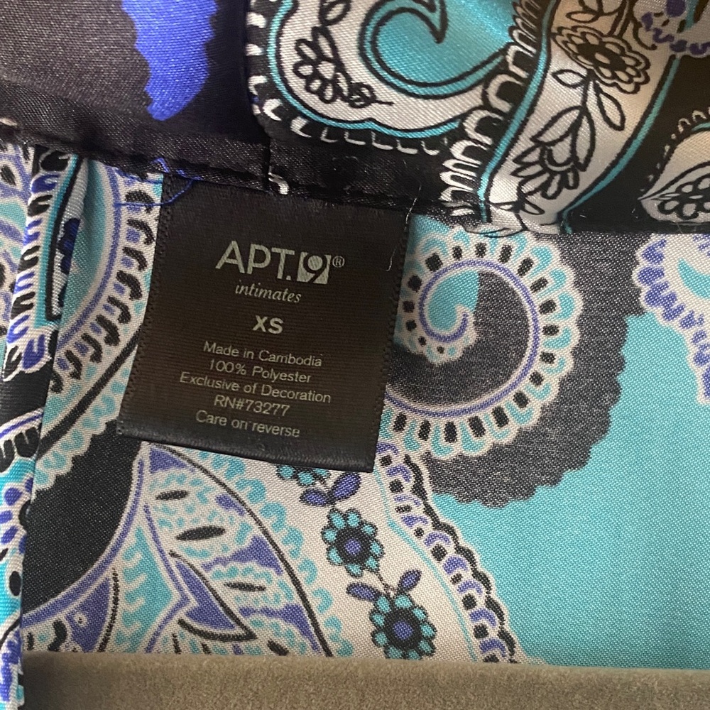 Apt. 9 Blue Paisley Robe - Picture 2 of 2